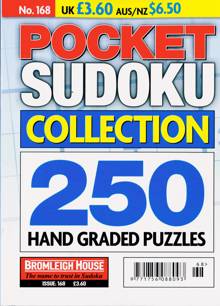 Pocket Sudoku Collection Magazine NO 168 Order Online