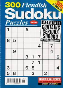 300 Fiendish Sudoku Puzzle Magazine NO 96 Order Online