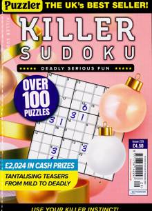 Puzzler Killer Sudoku Magazine NO 229 Order Online