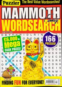 Puzz Mammoth Fam Wordsearch Magazine Issue NO 124