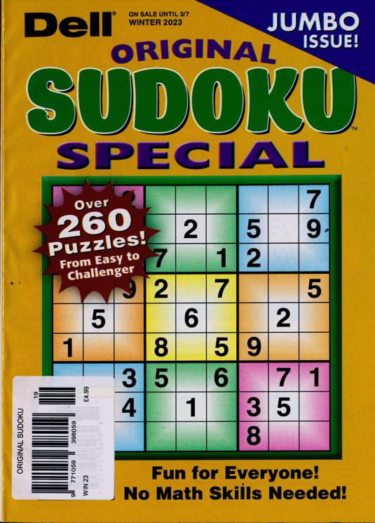 Dell Original Sudoku Easy to Challenger Puzzles